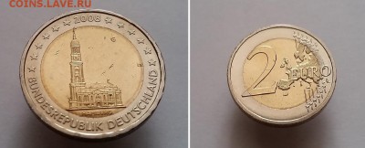 HV-Nov-19 2 евро 2008 Германия Гамбург G старт с номинала - HV-Nov-19