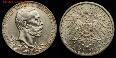 2, 3 и 5 марок Германия Империя - 2марки1905