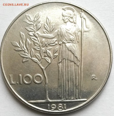 Италия  100 лир 1981г.  Окон 24.11.16 в 23.00мск - 2