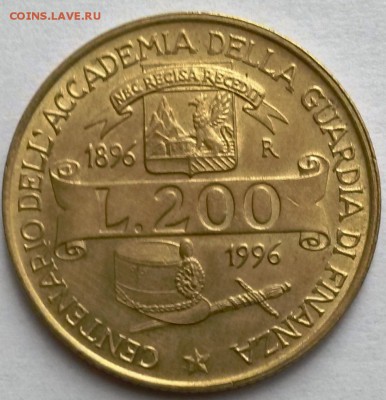 Италия  200 лир 1996г.  Окон 24.11.16 в 23.00мск - 2