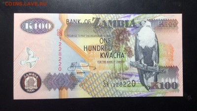 100 квача 2006 Замбия UNC !!! - image