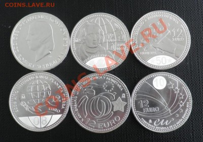 EURO серебрo, 6 монет (Германия, Испания) - Germ.Esp.Euro