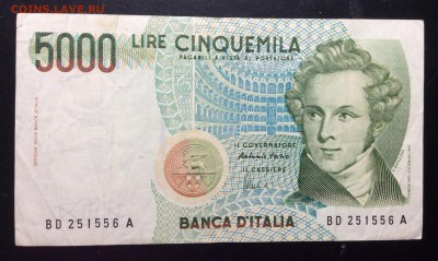 5000 лир 1985 Италия - image