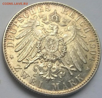 Саксония 2 марки 1904 - реверс