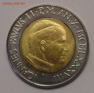 Ватикан, БИМ 500 Лир 1988 (22.11) - P1010274.JPG