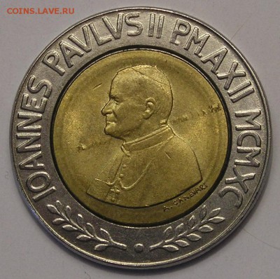 Ватикан, БИМ 500 Лир 1990 (22.11) - P1010276.JPG