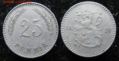 Финляндия 25 пенни 1926 расколы близнецы (2 шт) до 26-11-16 - Финляндия 25 пенни 1926  050