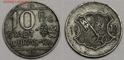 Нотгельд 10 пф Вормс на Рейне (Менцель 14286.2) до 25.11 - IMG_1336 мен 14286.2.JPG