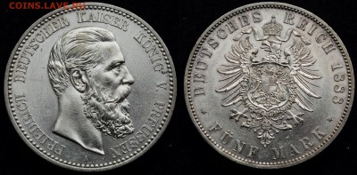 2, 3 и 5 марок Германия Империя - Пруссия_5марок1888_1_1