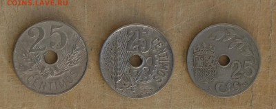 25 сентимос 1927, 1934, 1937 Испания 23.11.16 в 22:00 - esp10