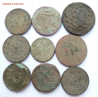 9 медных монет 1746-1924 до 28.11.2016 (22.00 МСК) - 9шт_рев
