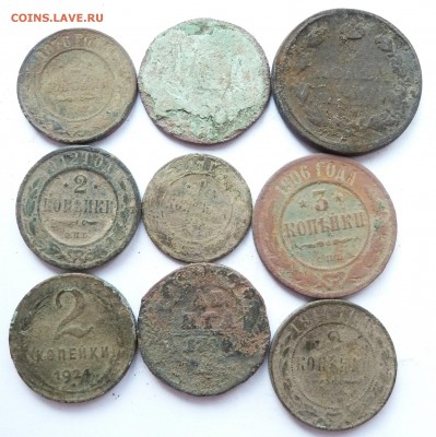 9 медных монет 1746-1924 до 28.11.2016 (22.00 МСК) - 9шт_рев_1