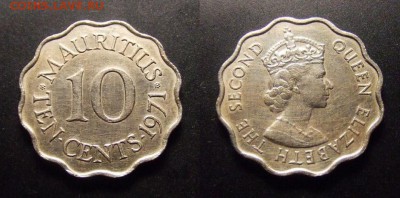 МОНЕТЫ МИРА 11-16 - Брит. Маврикий – 10 центов (1971) «Елизавета II»