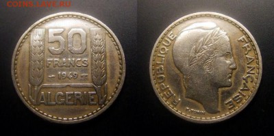 МОНЕТЫ МИРА 11-16 - Франц. Алжир – 50 франков (1949)