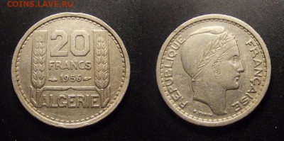 МОНЕТЫ МИРА 11-16 - Франц. Алжир – 20 франков (1956)