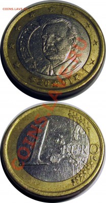 Несколько разных монет евро (юбилейка и ходячка). Продам. - 1 EUR 2001 Spain_3