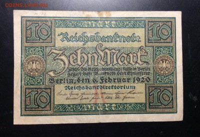Германия 10 марок 1920 - image
