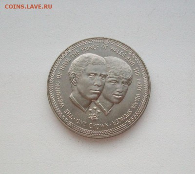 Крона(шайба) !!! Остров Мэн 1 крона 1981 - Свадьба Дианы - 100_6184