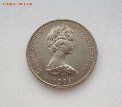 Крона(шайба) Гибралтар 25 пенсов 1972 25 лет свадьбы Елизаве - 100_6206