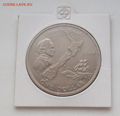 Крона(шайба) !!! Новая Зеландия 1 доллар 1969 Капитан Кук - 100_6247