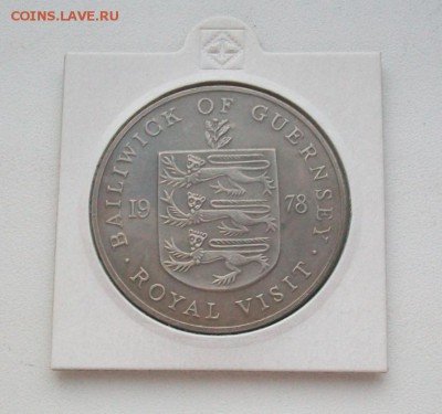 Крона(шайба) !!! Гернси 25 пенсов 1978 Королевский Визит - 100_6264