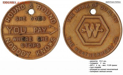 ROUND & ROUND, NOBODY KNOWS, YOU PAY, SHE GOES - ROUND & ROUND, NOBODY KNOWS, YOU PAY, SHE GOES, WHERE SHE STOPS -W, THE MARK OF QUALITY, THE WEATHERHEAD CO.