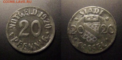 МОНЕТЫ МИРА 11-16 - Германия (Кассель) – 20 пфеннигов (1920) (нотгельд) (XF)
