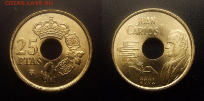 МОНЕТЫ МИРА 11-16 - Испания – 25 песет (2001)