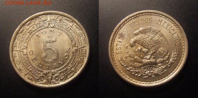 МОНЕТЫ МИРА 11-16 - Мексика – 5 сентаво (1937) медь-ник. (XF)
