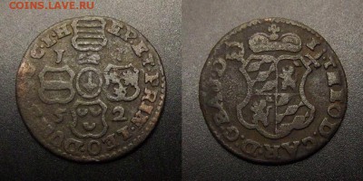 МОНЕТЫ МИРА 11-16 - Льеж (княжество-епископство) – 1 лиард (1752) медь