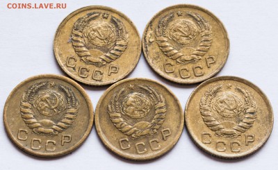 1 коп 1941,1945 гг. - 5 шт. от 200 руб. - 1-коп.-1941,-1945-гг._2-