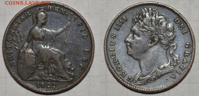Великобритания 1 фартинг 1822 Георг 4-й, на оценку - _DSC0287.JPG