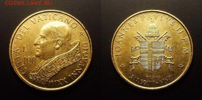 МОНЕТЫ МИРА 11-16 - Ватикан – 100 лир (2001) «Папа Римский Иоанн Павел II» лат.