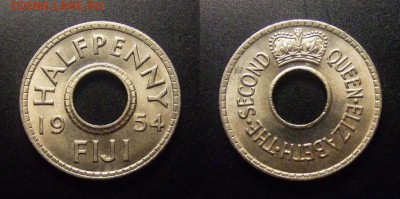 МОНЕТЫ МИРА 11-16 - Фиджи – 0,5 пенни (1954) (UNC) №1-2
