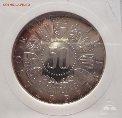50 шиллингов Австрия 1964г.Серебро.В слабе PF 66 PROOF 27.11 - P1440275.JPG