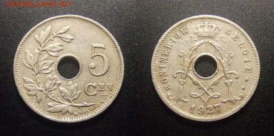 МОНЕТЫ МИРА 11-16 - Бельгия – 5 сантимов (1927) гол.яз.