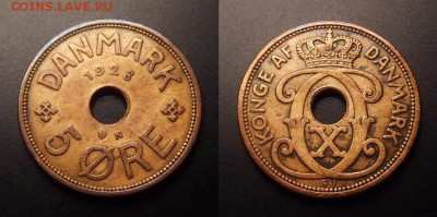 МОНЕТЫ МИРА 11-16 - Дания – 5 эре (1928) бронза