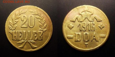 МОНЕТЫ МИРА 11-16 - Германская Восточная Африка – 20 геллеров (1916)