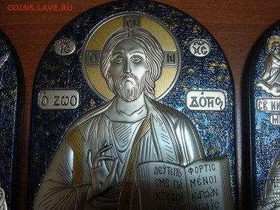 ТРИ современных греческих иконы. Серебро 925,позолота - DSC05793.JPG