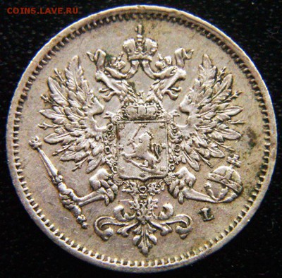 Царская Финляндия_25 пенни 1909. Серебро; до 26.11_22.08мск - 12850