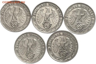 50 пфенингов 1938 и 1939 - 1667rs