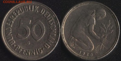ФРГ 50 пфеннигов 1950  до 22:00мск 02.12.16 - ФРГ 50 пфеннигов 1950
