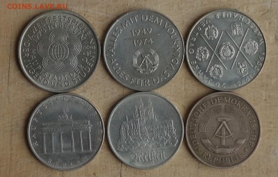 6 юбилейных монет ГДР, до 30.11.16 в 22:00 	Сообщение - ddr3