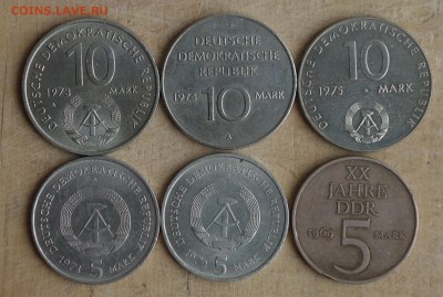 6 юбилейных монет ГДР, до 30.11.16 в 22:00 	Сообщение - ddr4