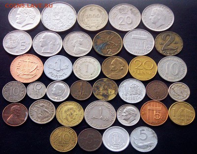 72 разные зарубежные монеты (см. описание). До 27.11_22.00мс - 2