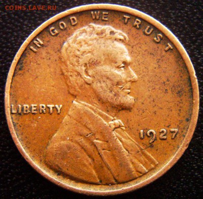 США_"пшеничный" цент 1927; до 27.11_22.04мск - 12744