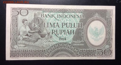 50 рупий 1964 Индонезия ПРЕСС !!! - image