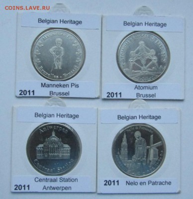 Бельгия 4 жетона лот 2. до 4.12.2016 в 22.00 - Изображение 877