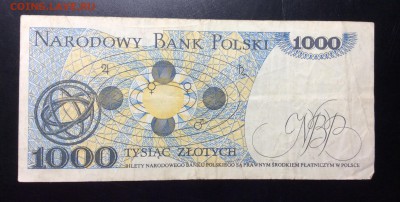 Польша 1000 злотых 1982 - image