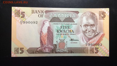 Замбия 5 квача UNC - image